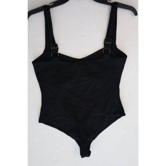 Intimately Free People Women Sz L Black In The City Underwire Ribbed Bodysuit - Picture 7 of 12
